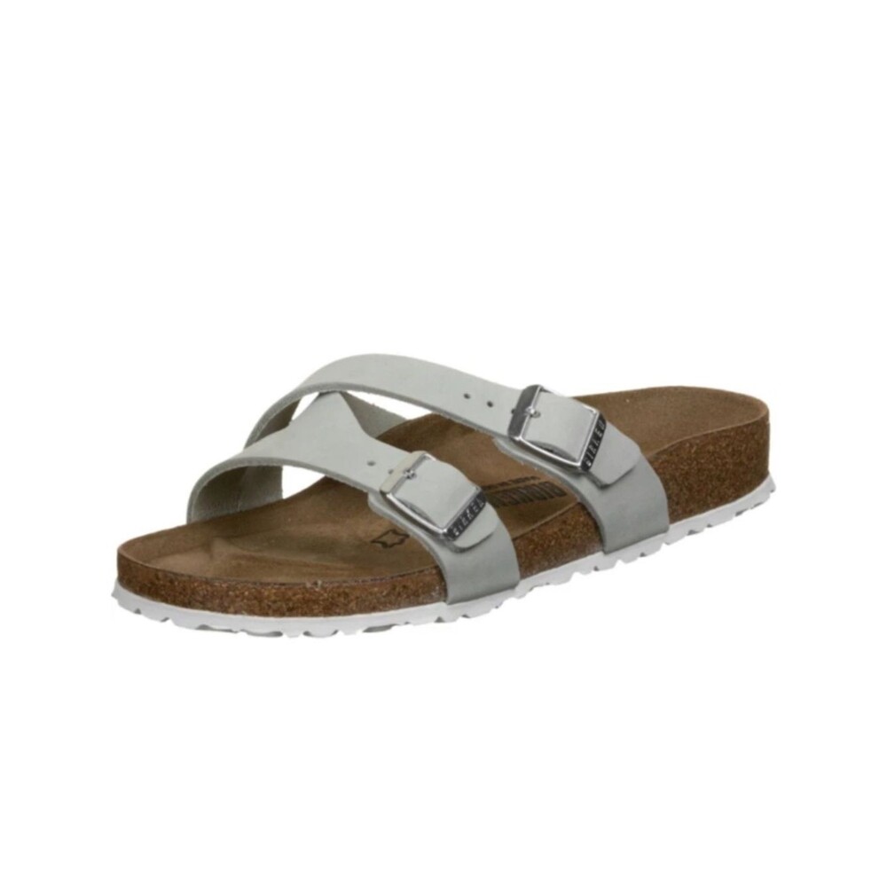 Birkenstock Silver Double Buckle Sandal